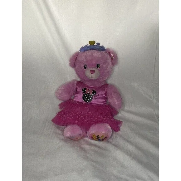 Toys | Disney Princess Build A Bear Pink Plush Bear W Crown And Dress |  Poshmark